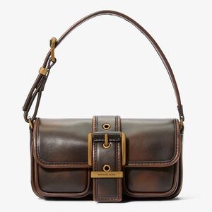 Michael Kors Colby Extra Small Burnished Leather Shoulder Bag